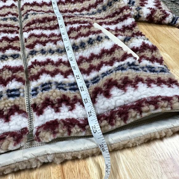 Rag & Bone NWT Fair Isle Sherpa Hoodie Size M Full Zip Side Pockets Drawstring - Picture 9 of 10